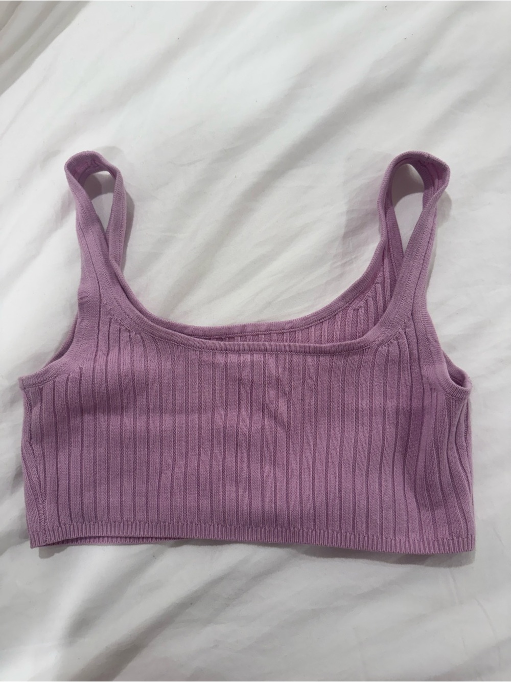 Wilfred Lilac Ribbed Cropped Tank - Picture 2 of 2